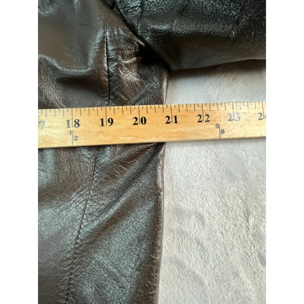 VERA PELLE Mens‎ 48 (M) Blazer Lether Brown 2-button Soft